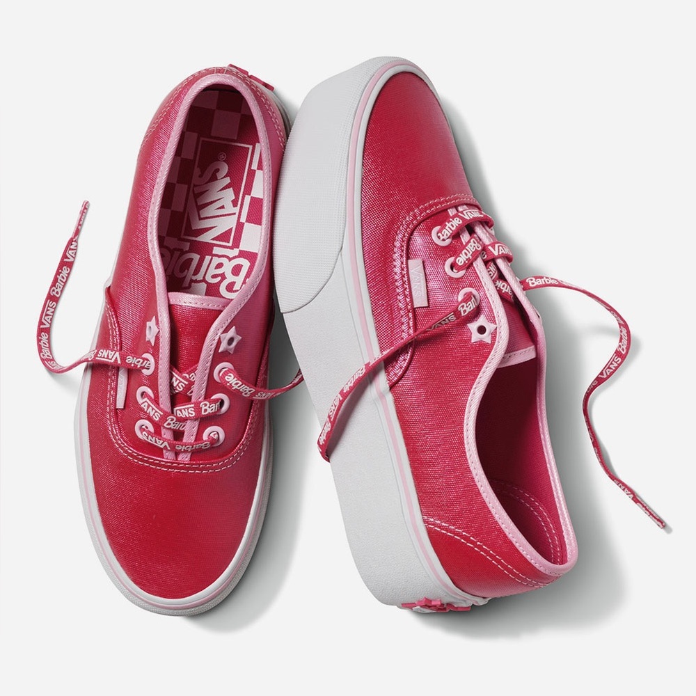 Vans x Barbie Pink platform Canvas Sneakers Low-Top Casual